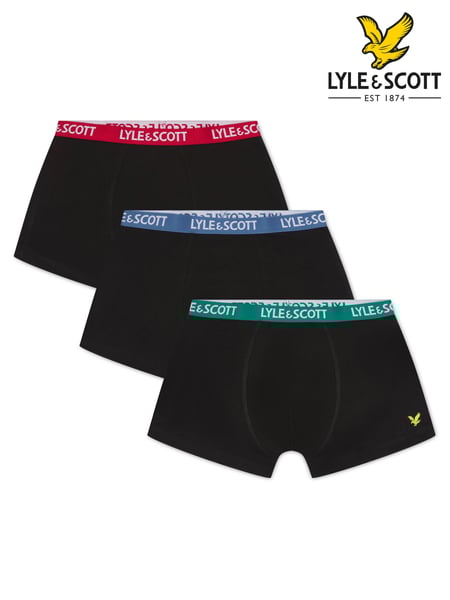 Lyle & Scott Black Underwear Boys Markus Trunks 3 Pack (K97893) | € 31