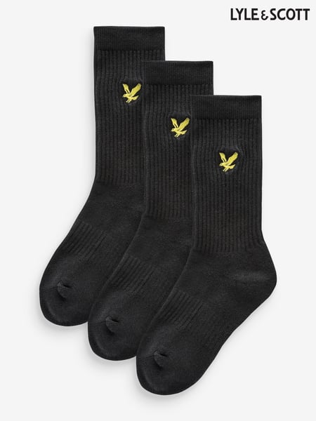 Lyle & Scott Grey Boys Scout Cotton Sports Socks 3 Pack (K98010) | € 14