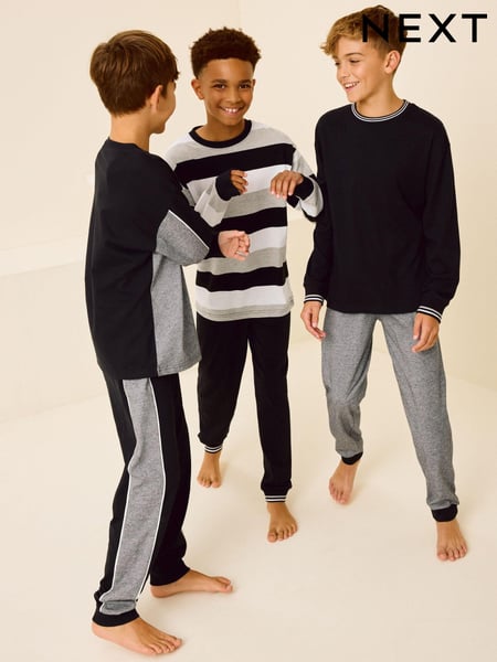 Monochrome 3 Pack Long Sleeve Pyjamas (3-16yrs) (K99152) | € 45 - € 57