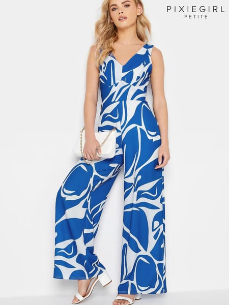 PixieGirl Petite Blue Wide Leg Jumpsuit (L22211) | € 12