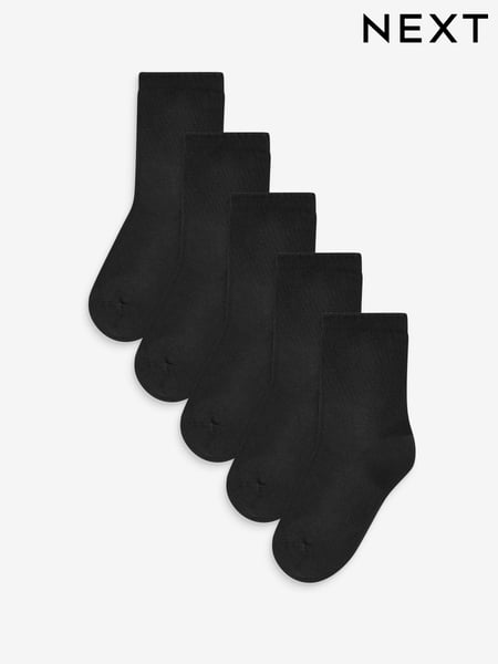 Black 5 Pack Cotton Rich Cushioned Sole Ankle Socks (M01586) | € 11 - € 13