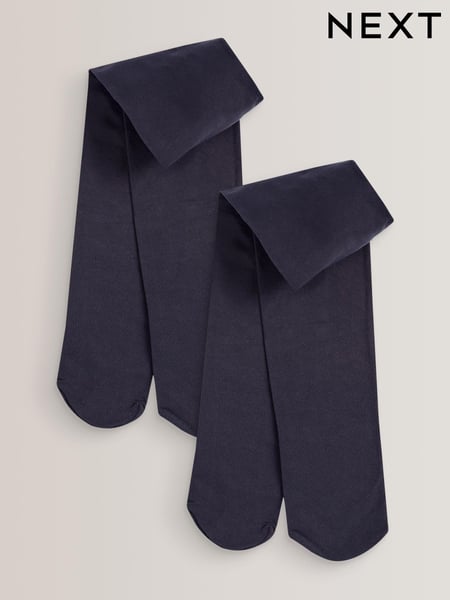 Navy Blue Regular Length 2 Pack 80 Denier School Tights (M01592) | € 11 - € 15