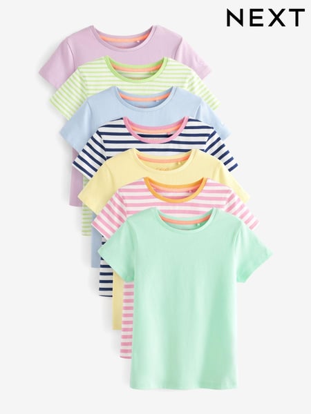 Multi Stripe T-Shirts 7 Pack (3-16yrs) (M04843) | € 33 - € 50