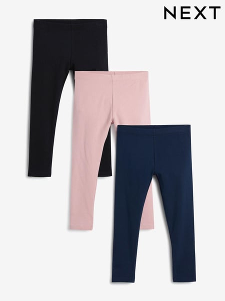 Pink/Black/Navy Regular Fit Leggings 3 Pack (3-16yrs) (M10218) | € 16 - € 28