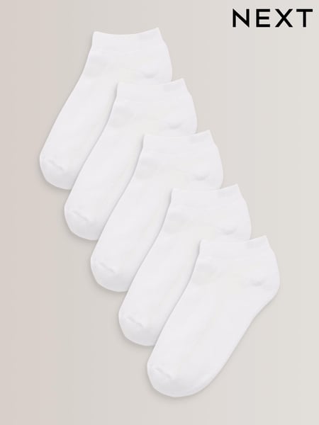 White Cushioned Footbed Sports Trainers Socks 5 Pack (M14979) | € 10 - € 13