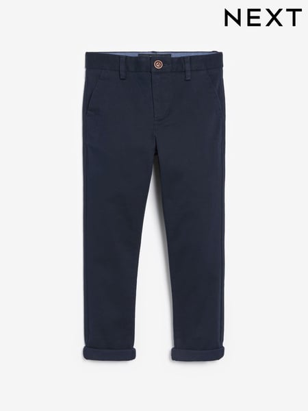 Navy Blue Skinny Fit Stretch Chino Trousers (3-17yrs) (M28255) | € 16 - € 23