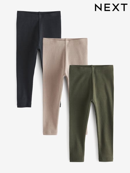 Khaki/Stone Leggings 3 Pack (3mths-7yrs) (M37171) | € 18 - € 24