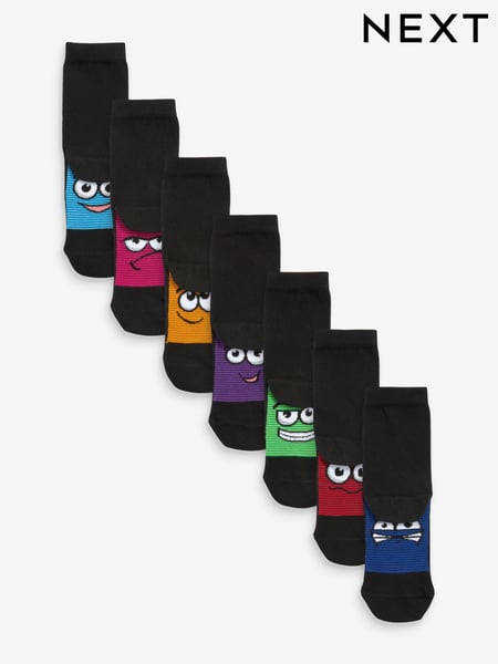 Black/ Bright Faces Cotton Rich Socks 7 Pack (M50793) | € 13 - € 16