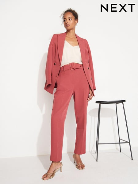 Pink Tailored Belted Taper Trousers (M66683) | € 11