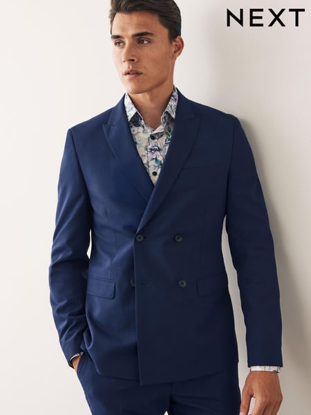 Bright Blue Double Breasted Suit Jacket (M74564) | € 18