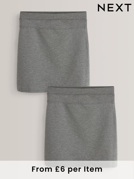 Grey 2 Pack Pull-On Jersey Stretch School Pencil Skirts (3-17yrs) (M82232) | € 17 - € 31