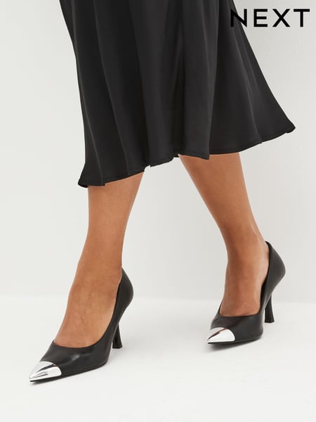 Black Forever Comfort® Metallic Toe Court Shoes (M86195) | € 11