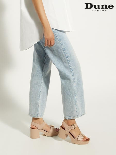 Dune London Pink Jenies Buckle Platform Sandals (M88599) | € 154