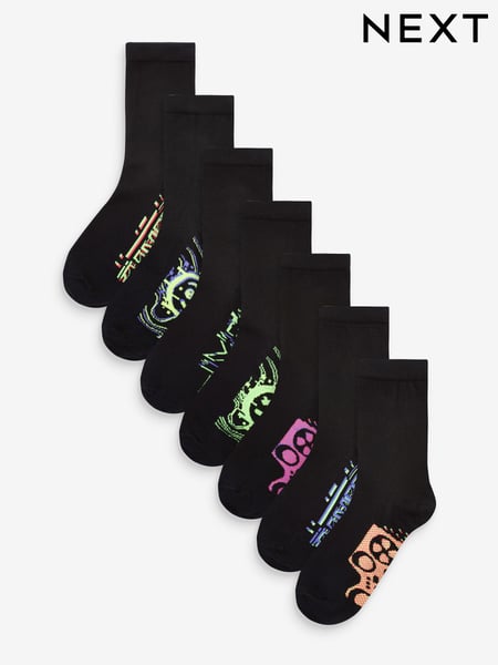 Black Cotton Rich Socks 7 Pack (M91940) | € 13 - € 16
