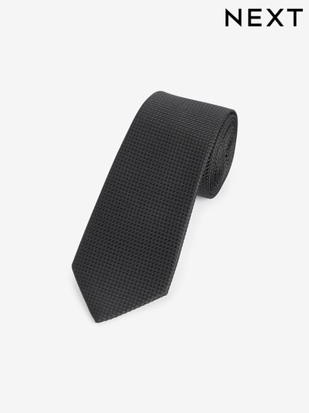 Black Textured Tie (N00352) | € 9