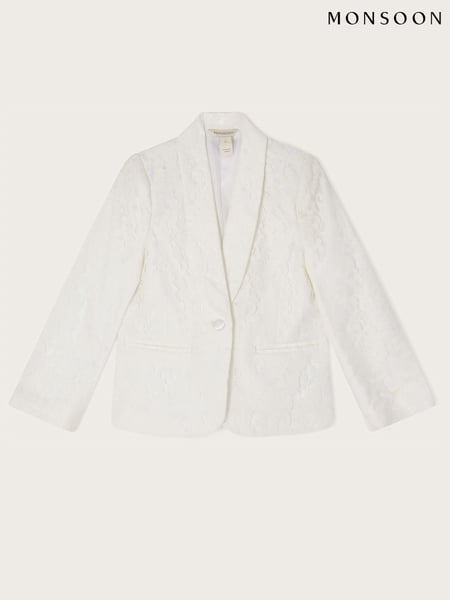 Monsoon Cream Brea Lace Bridesmaid Blazer (N01890) | € 101 - € 109