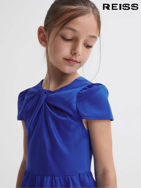 Reiss Blue Maria 4-9 yrs Knot Detail Dress (N02001) | € 109