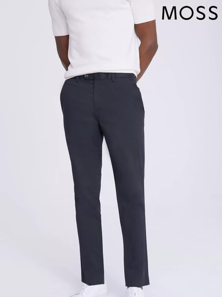 MOSS Blue Slim Chino Trousers (N02256) | € 94