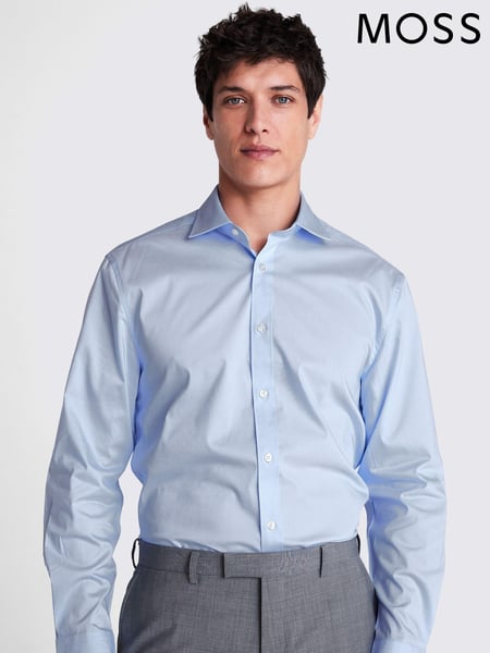 MOSS Light Blue Stretch Shirt (N02340) | € 55