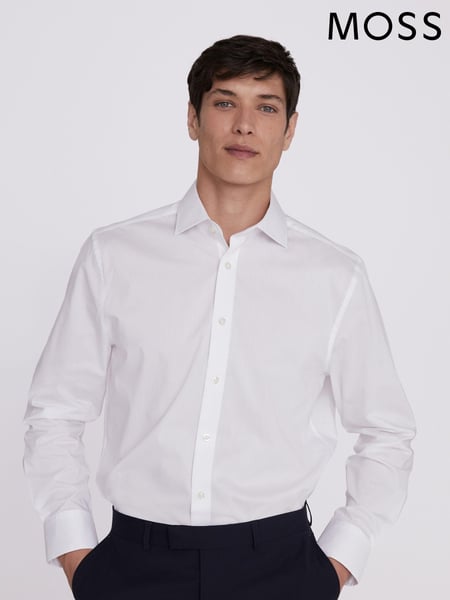 MOSS White Stretch Shirt (N02341) | € 55