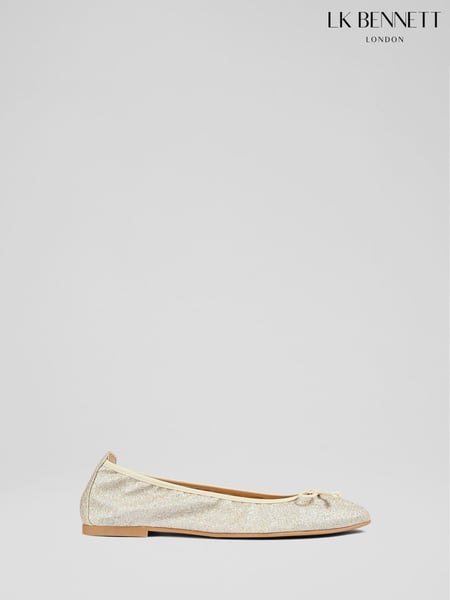 LK Bennett Metallic Trilly Ballerina Pumps (N02683) | € 248