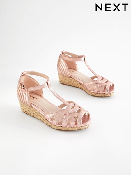 Rose Gold Heeled Wedge Sandals (N04349) | € 33 - € 43