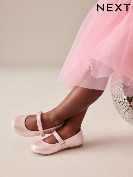 Pink Standard Fit (F) Mary Jane Touch Fastening Occasion Shoes (N04510) | € 24 - € 28