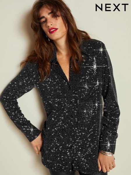 Black Sequin Shirt (N05109) | € 13