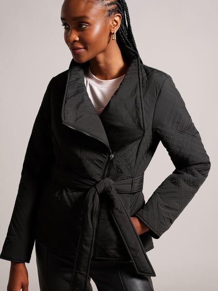 Ted Baker Black Rosemia Padded Short Wrap Coat (N07430) | € 54