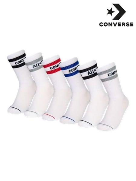 Converse White Crew Sock 6 Pack (N09110) | € 14