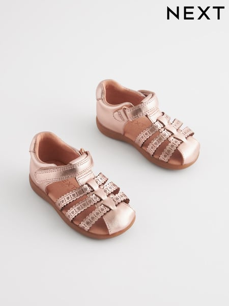 Rose Gold Wide Fit (G) First Walker Fisherman Sandals (N09156) | € 20