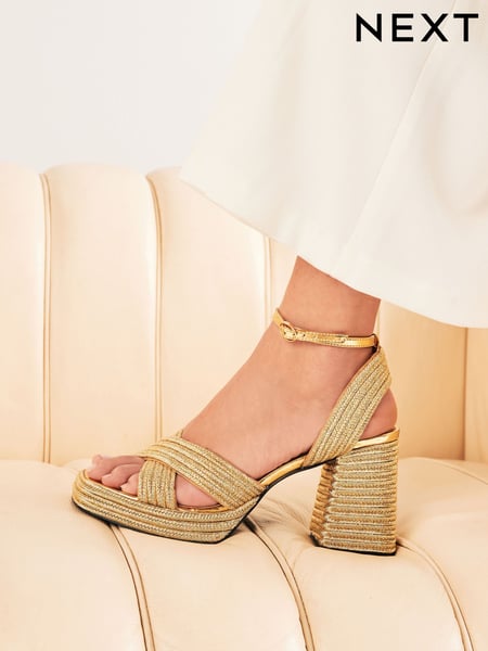 Gold Forever Comfort® Flare Platform Sandals (N09323) | € 15