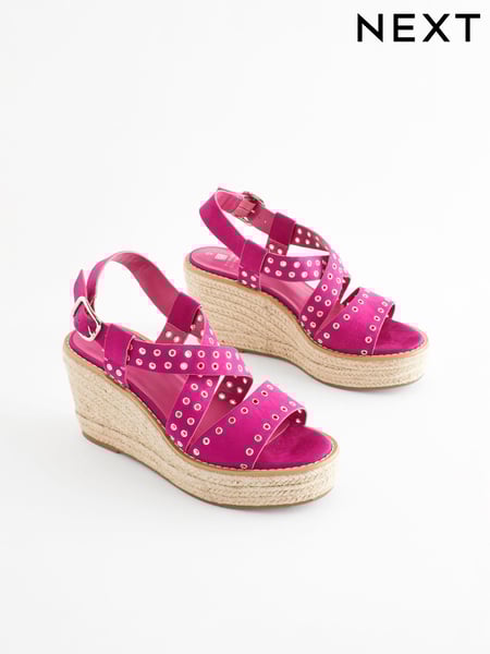 Pink Forever Comfort® Eyelet Detail Wedges (N09341) | € 14
