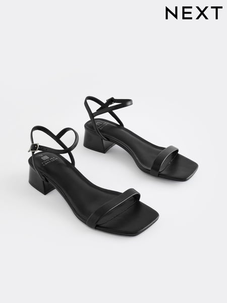 Black Forever Comfort® Low Heel Sandals (N09709) | € 41