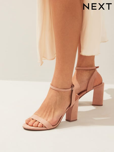 Blush Nude 1 Standard/Wide Fit Forever Comfort® Block Heel Sandals (N09722) | € 47