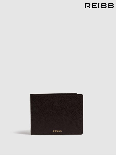 Reiss Chocolate Cabot Leather Wallet (N11588) | € 75