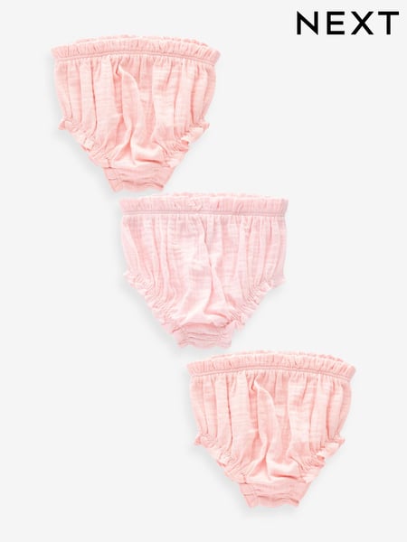 Pink 100% Cotton Baby Knickers 3 Pack (0mths-2yrs) (N12694) | € 18