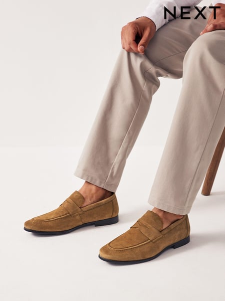Tan Brown Saddle Loafers (N14684) | € 28