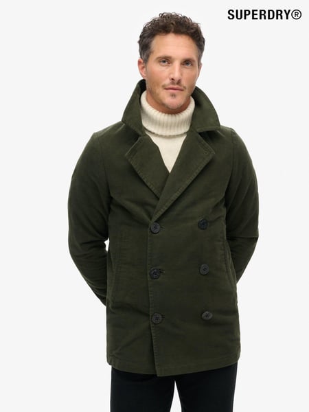 Superdry Green The Merchant Store Moleskin Pea Coat (N15508) | € 132