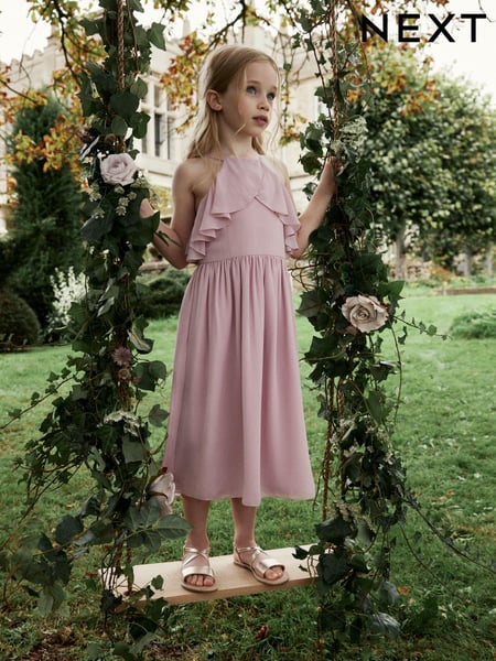 Pink Ruffle Prom Dress (6-16yrs) (N16697) | € 34 - € 43