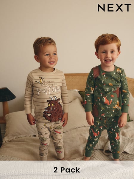 Khaki/Cream Gruffalo Snuggle Pyjamas 2 Pack (9mths-9yrs) (N21439) | € 35 - € 44