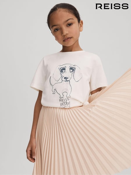 Reiss Pink Azalea 9-13 yrs Pleated Asymmetric Skirt (N21653) | € 86
