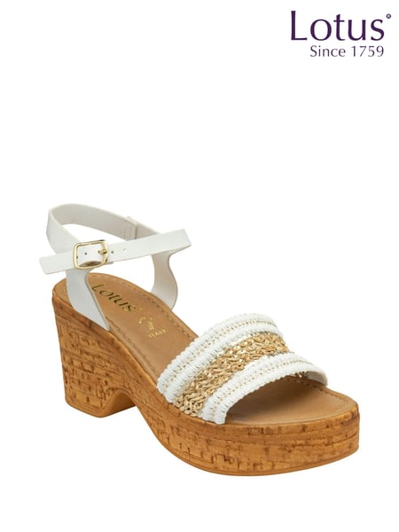 Lotus White Open-Toe Sandals (N23138) | € 94