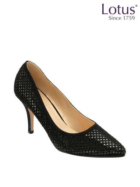 Lotus Black Stiletto-Heel Court Shoes (N23222) | € 101