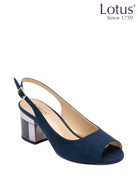 Lotus Blue Slingback Block-Heel Shoes (N23234) | € 101