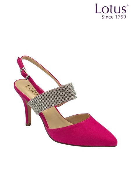 Lotus Pink/Sliver Slingback Court Shoes (N23242) | € 54