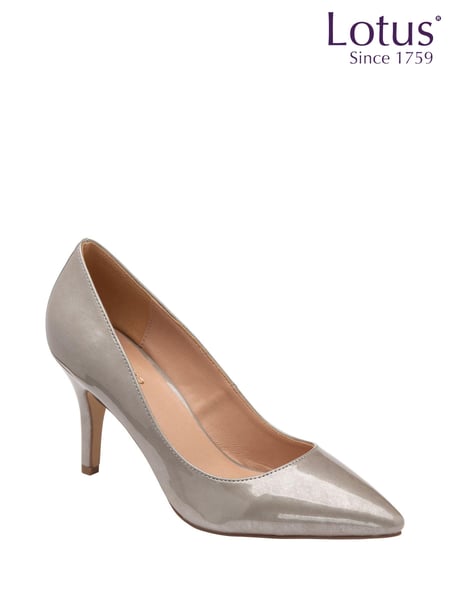 Lotus Grey Patent Court Shoes (N23245) | € 50