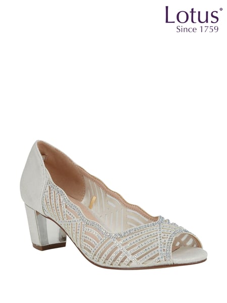 Lotus White Open-Toe Shoes (N23254) | € 54