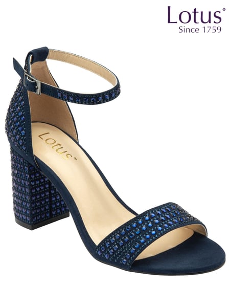 Lotus Blue Open-Toe Heeled Sandals (N23284) | € 54