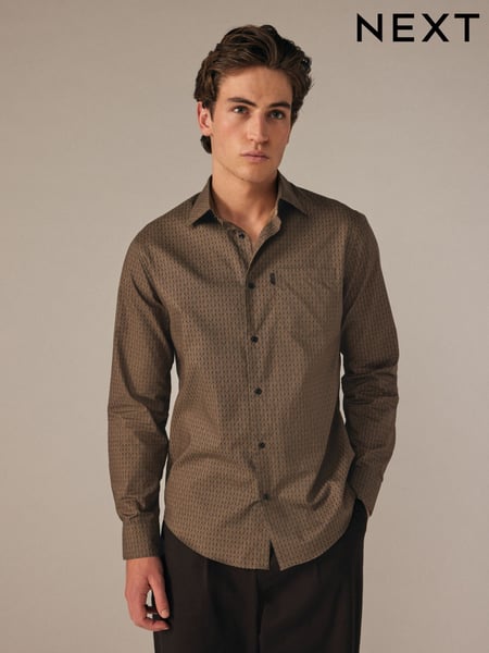 Black/Yellow Gold Regular Fit Easy Iron Button Down Oxford Shirt (N23330) | € 27